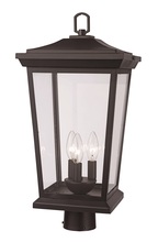Trans Globe 50778 BK - 3LT OUTD POST LANTERN TORCH LR